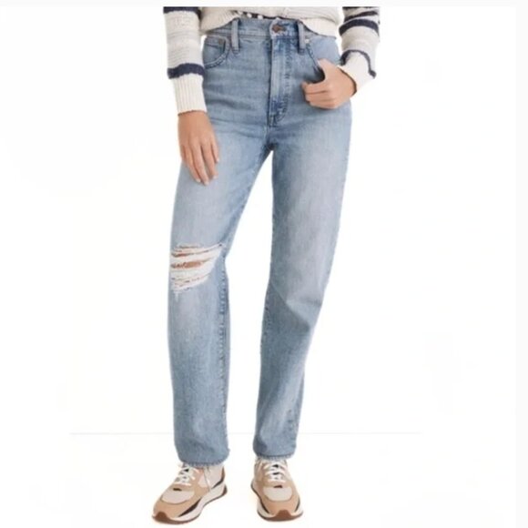 NWT Madewell Jeans Womens The Perfect Vintage Straight Distressed - Picture 5 of 9